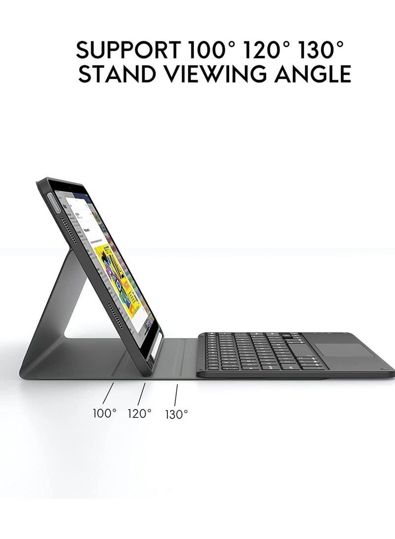 Bilingual Touchpad Keyboard Case for iPad 10th Generation Case (10.9 inch 2022) / iPad A16 11th Generation(11 inch 2025) Backlit Multi Touch Trackpad Flip Stand Case with Pencil Holder - Image 4